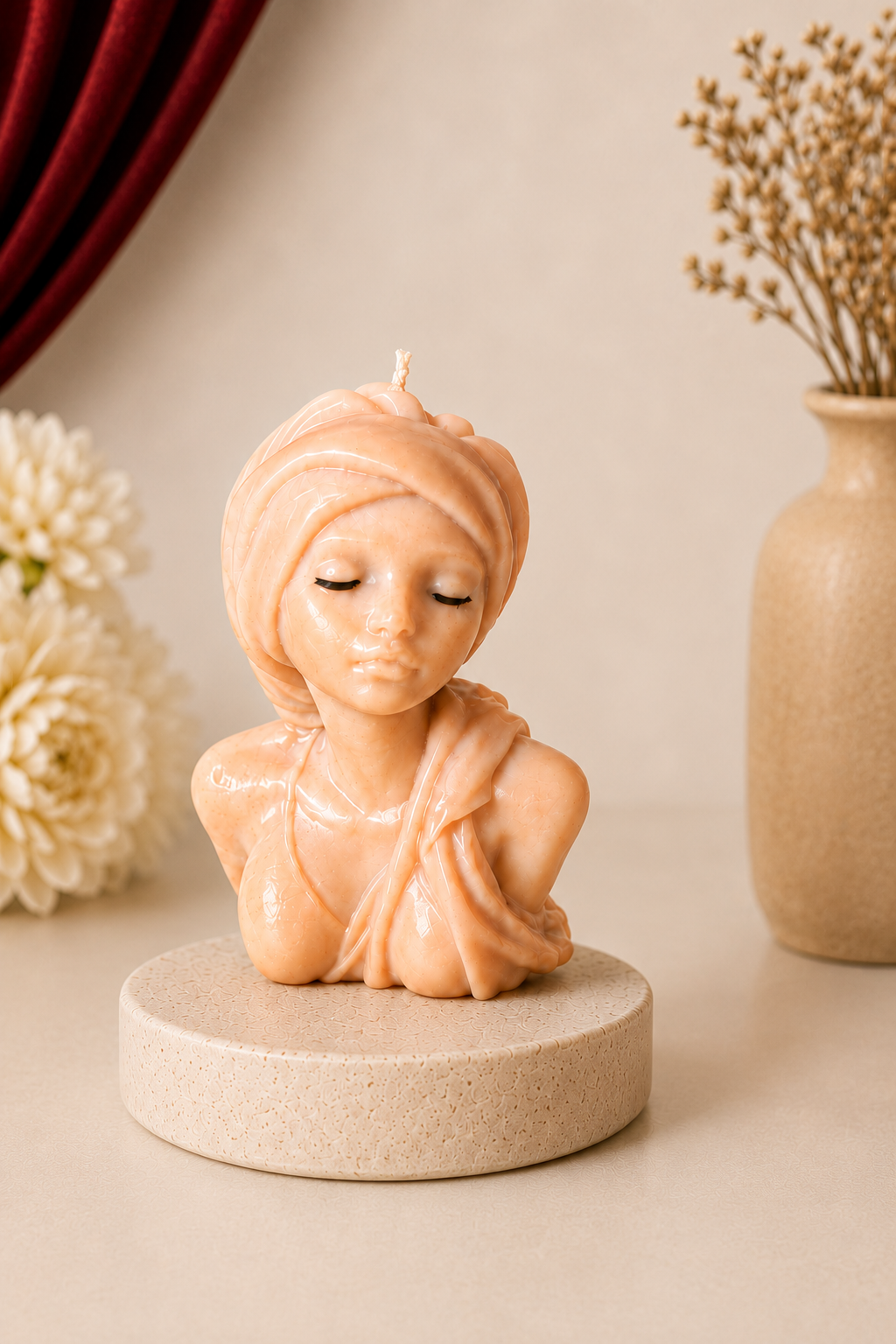 EMAZO Luxury Scented Candle – Serenity Bust (150g)